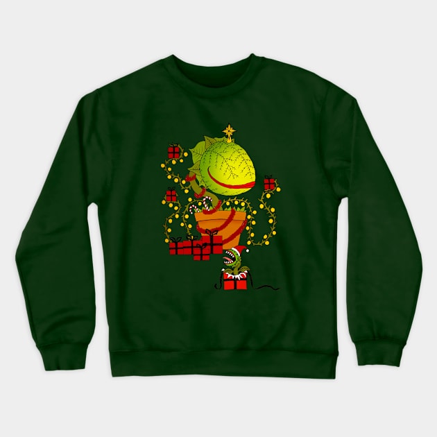 Christmas Flytrap Crewneck Sweatshirt by djrbennett